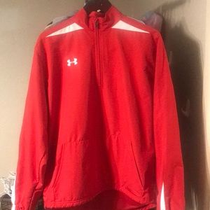 Red under armour windbreaker